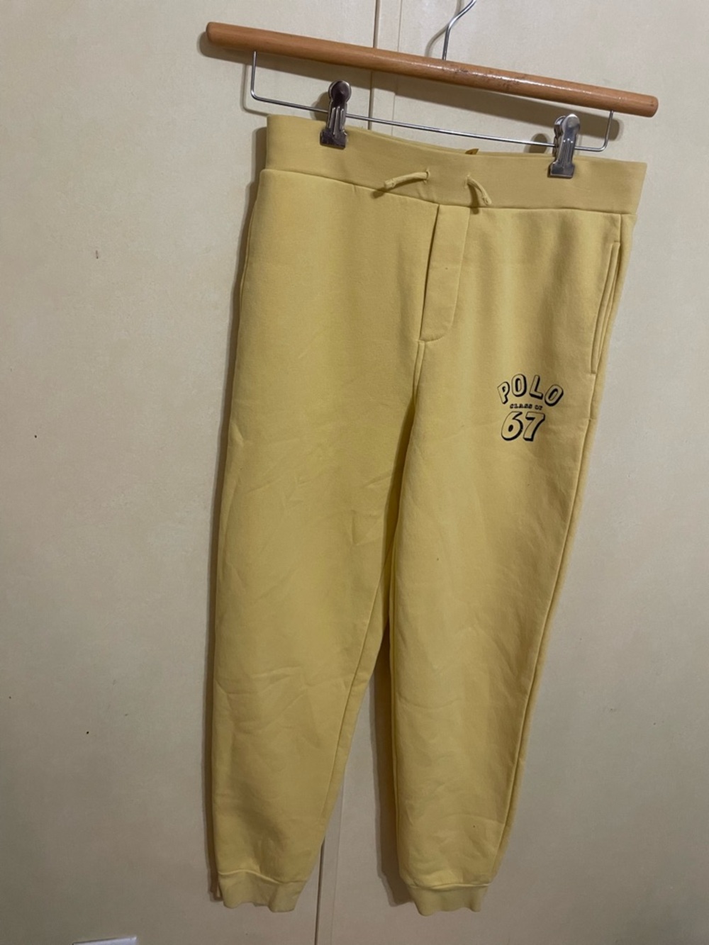 Polo by Ralph Lauren Yellow Kids Sweatpants with 67 Logo